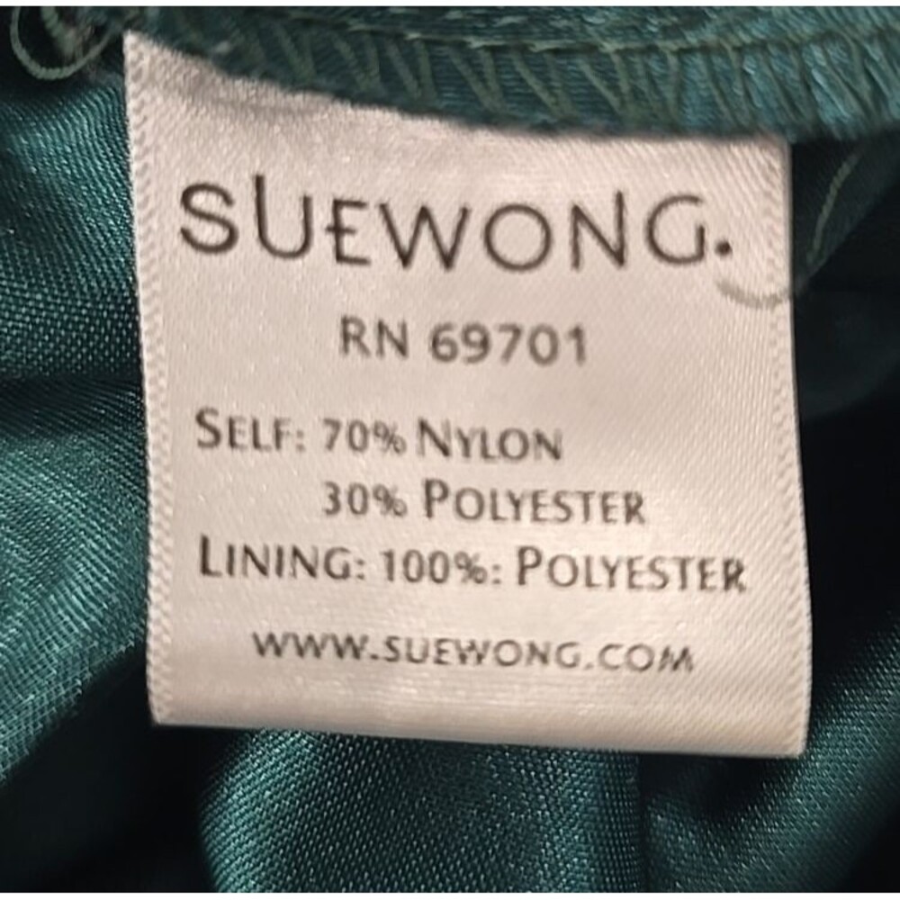 NWT Sue Wong Dress 6 Green Beaded Sequin Embroidered Shirred Prom Hoco Designer - Picture 9 of 10
